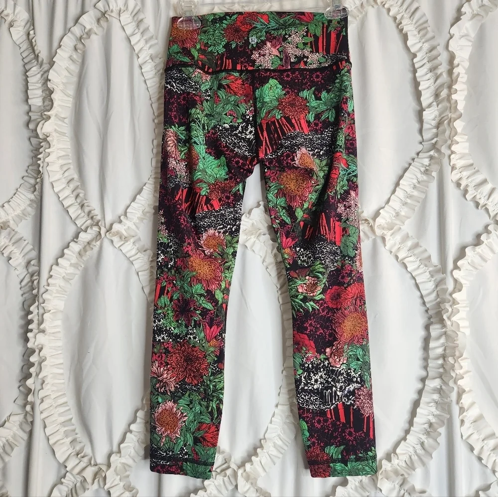 Lululemon Wunder Under Hi-Rise Leggings Zen Garden Multi Cropped 23